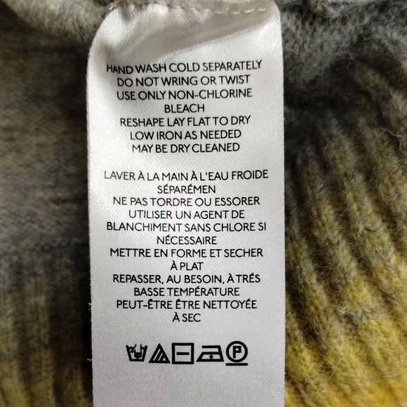 Anthropologie Pilcro Ombre‎ Yellow Striped Cropped Sweater - Picture 14 of 15